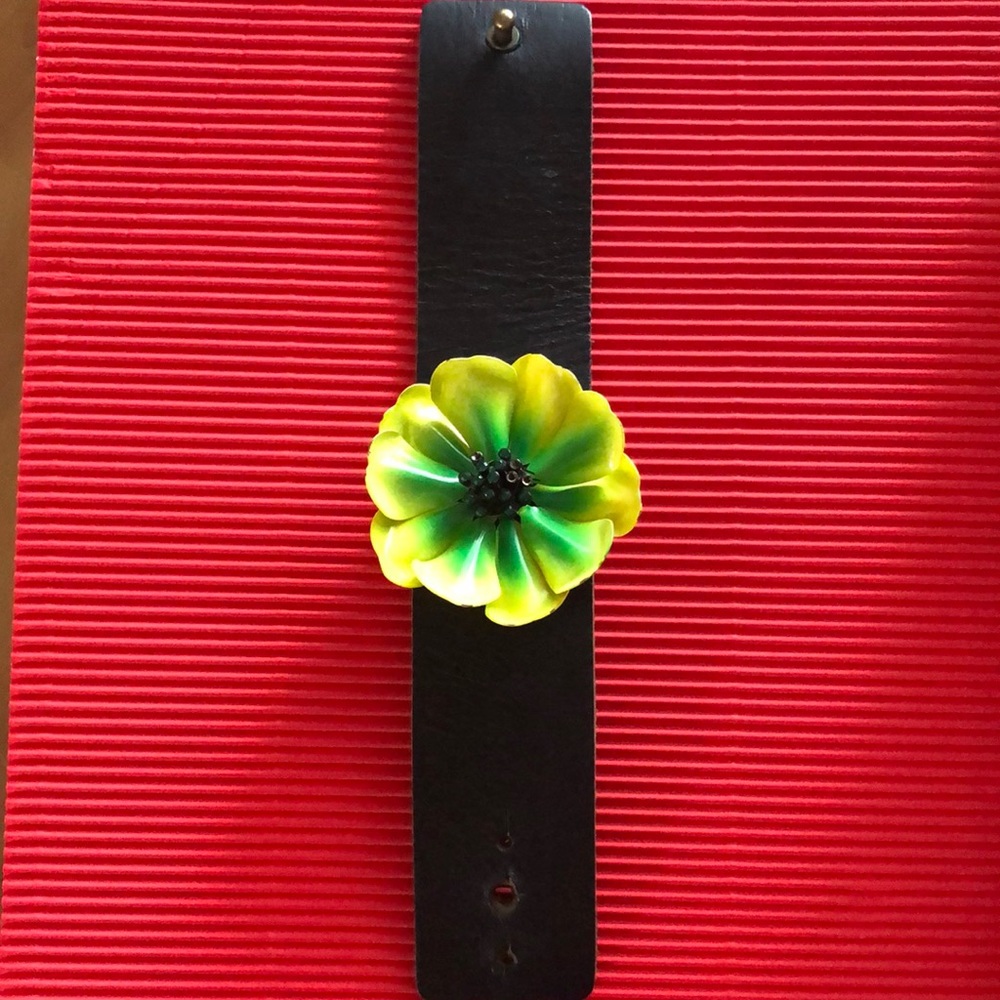 One of a kind leather cuff